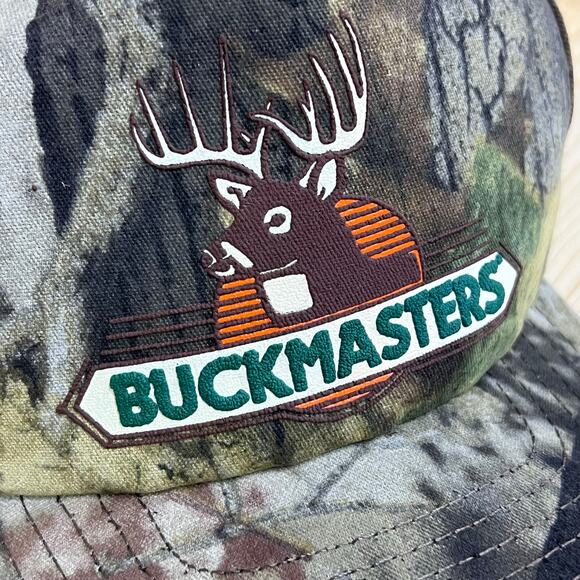 Vintage Buckmasters RealTree Camo Snapback Trucker Hat Deer Buck Hunting USA - Picture 3 of 13